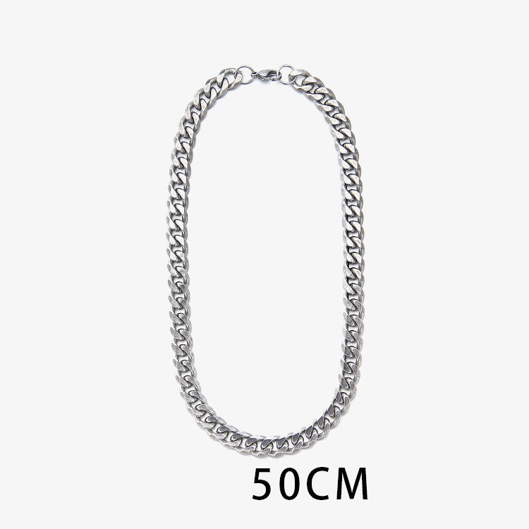 Titanium Stalen Cuban Ketting