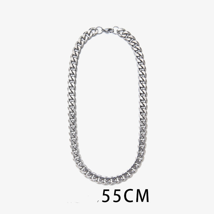 Titanium Stalen Cuban Ketting